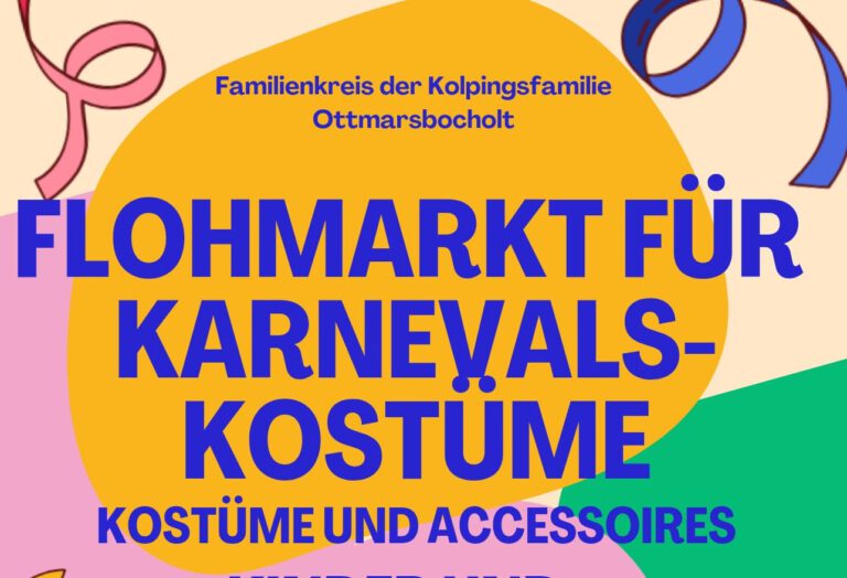 15.11.2026: Flohmarkt für Karnevalskostüme